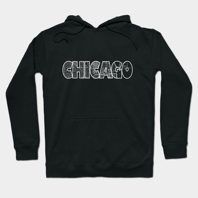 Chicago Street Map Hoodie by thestreetslocal